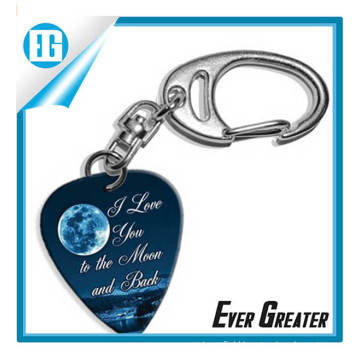 I Love You to Moon Logo Guitar Pick Keyring